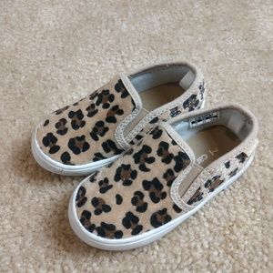 Carter's Leopard print baby slip-ons.